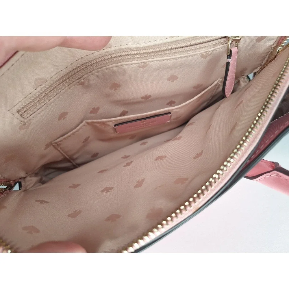 Kate Spade Pink Leather Top‎ Handle Crossbody Bag with Gold Hardware